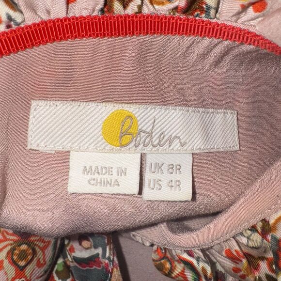 Boden Mariam Silk Maxi Dress Old Rose Intricate Tapestry Modest Church Women 4R - Picture 11 of 11